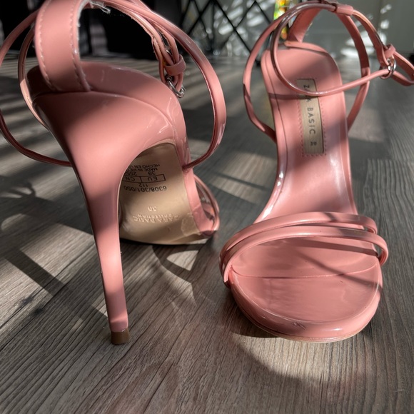 Coral Strappy Heels - Picture 7 of 13